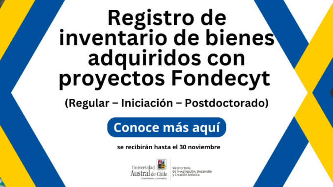 Registro inventario fondecyt
